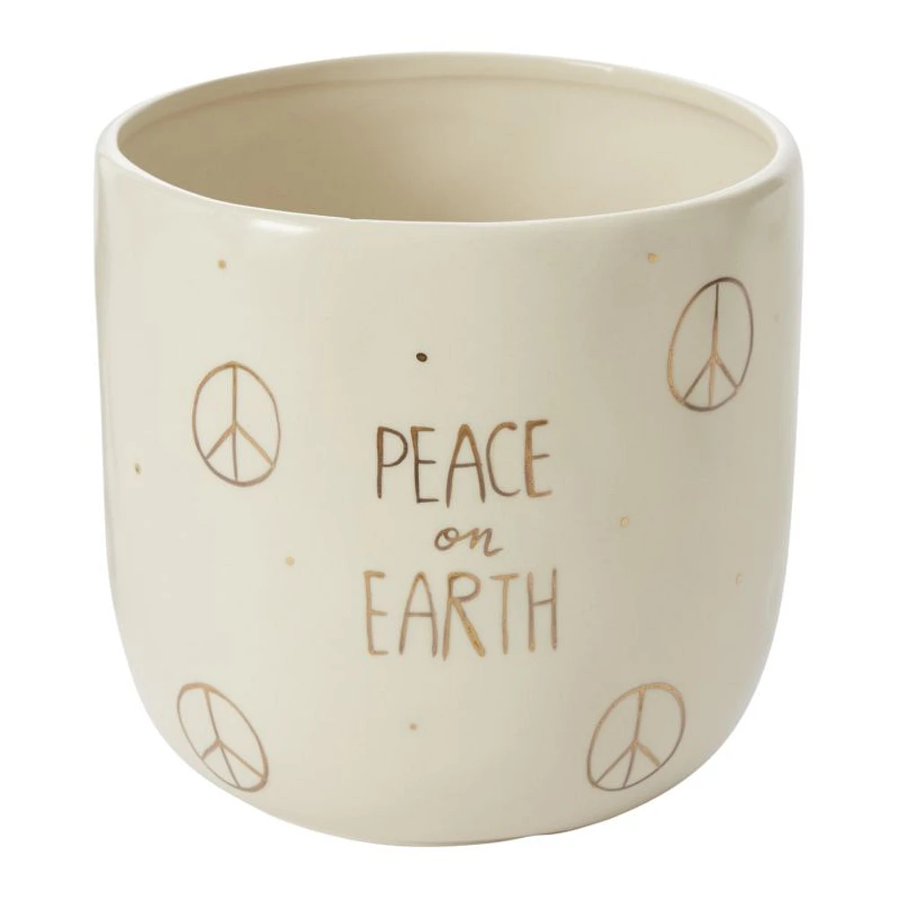 Peace on Earth Planter Pot