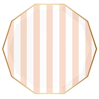 Peach Cabana Stripe Plates - 8 ct.