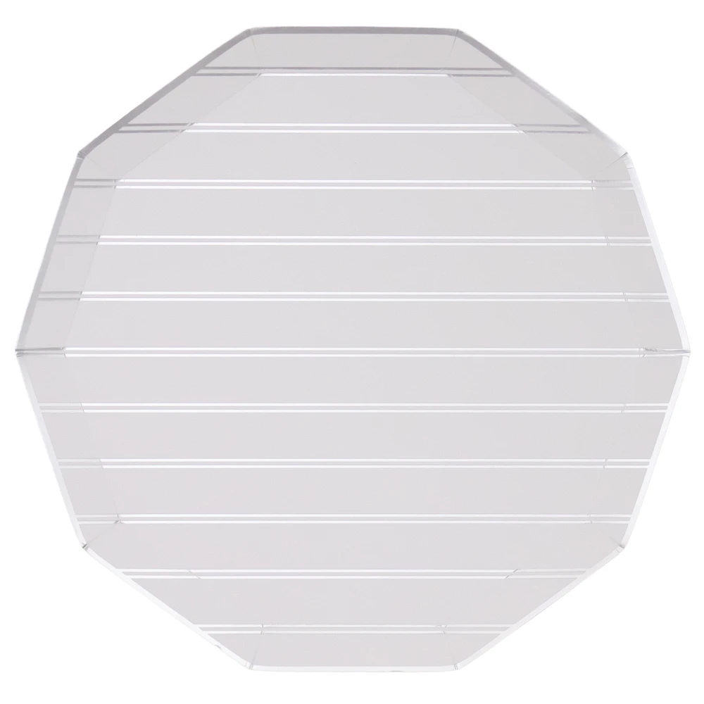 Silver Stripe Premium Dinner Plates - 8 ct.