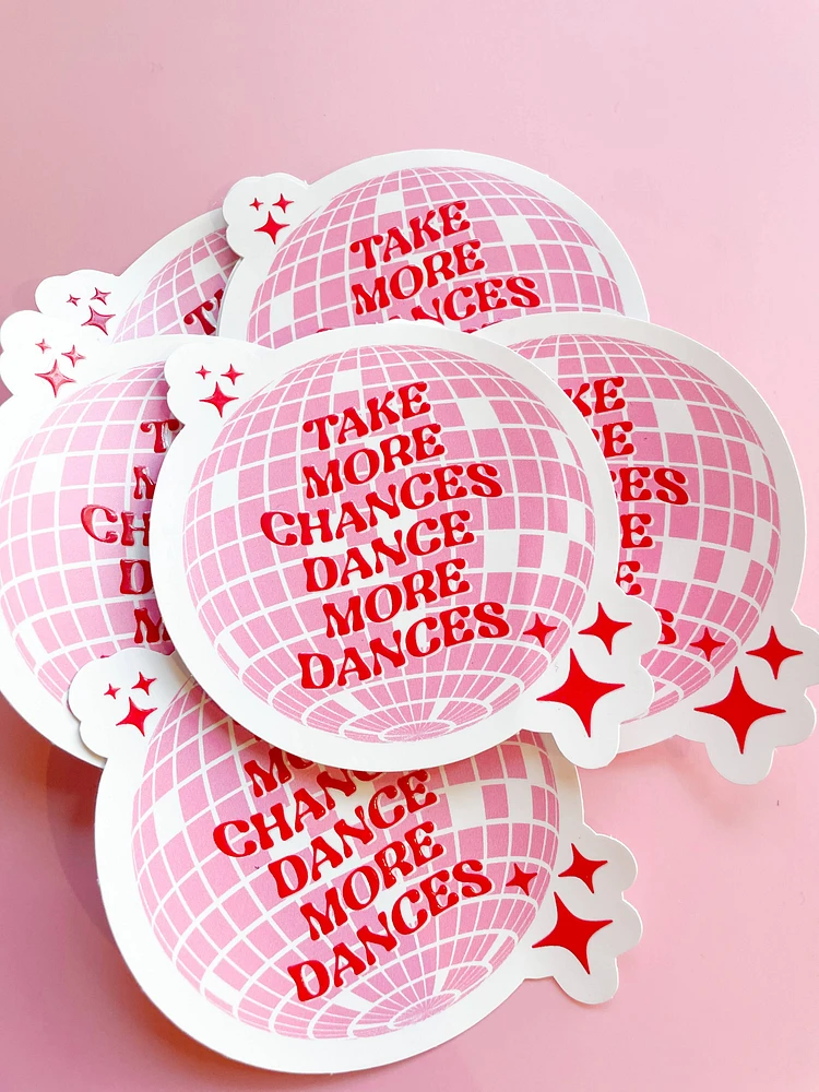 Take Chances Disco Ball Sticker