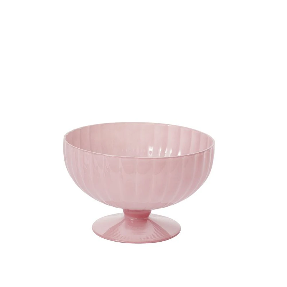 Pink Fluted Compote