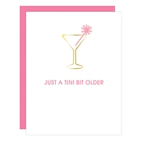 Just a Tini Bit Older Paper Clip Letterpress Card