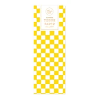 Yellow Checker Tissue Paper