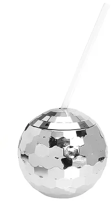 Disco Ball Straw Cup - Clear