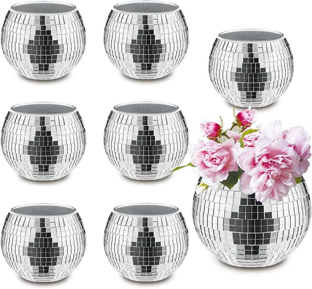 Disco Ball Glass Planter Vase - Small