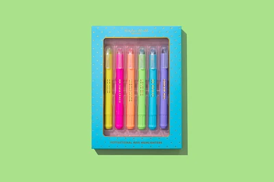 Motivational Wax Highlighters - 6 Piece Set