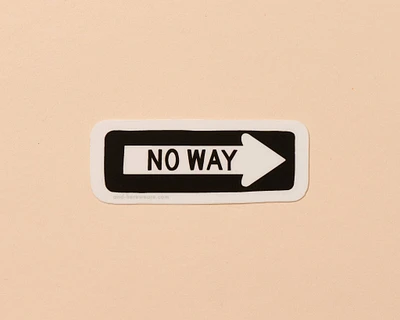 No Way Street Sign Sticker