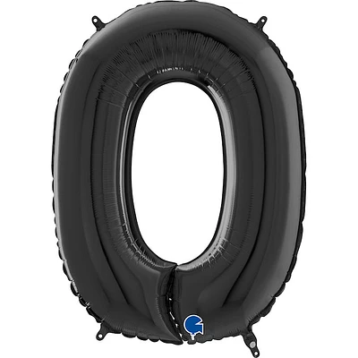 Foil Number Balloons - Black 0