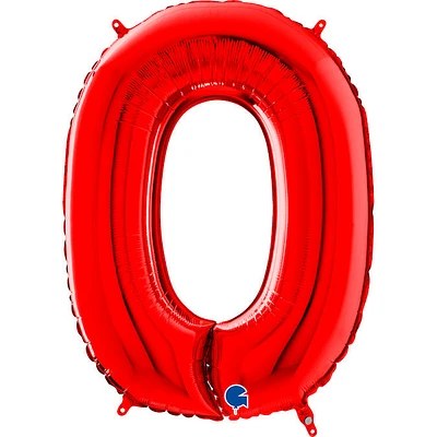 Foil Number Balloons - Red 0