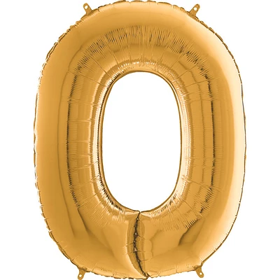 Foil Number Balloons - Gold 0