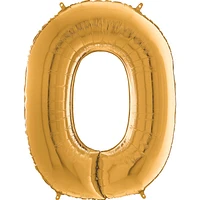 Foil Number Balloons - Gold 0
