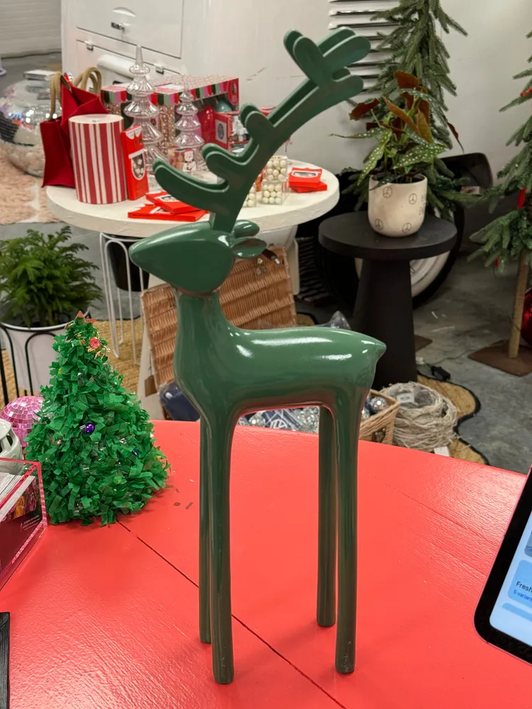 Green Reindeer Decor - Large