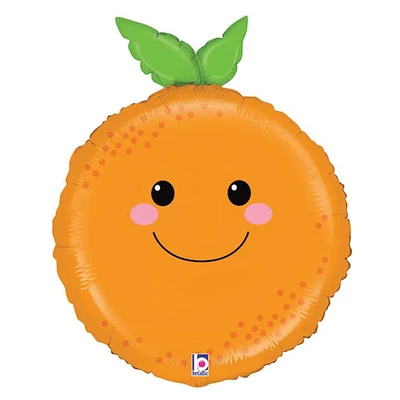 Happy Orange Foil Balloon