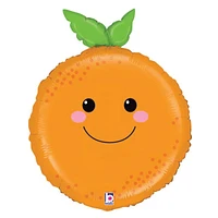 Happy Orange Foil Balloon