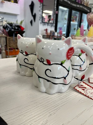 Christmas cat mug