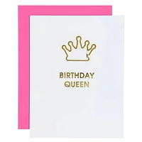 Birthday Queen Letterpress Card