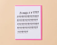 Finally! Congrats Letterpress Card