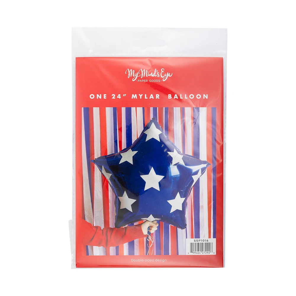 Blue Star Shaped Foil Balloon