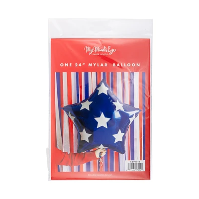 Blue Star Shaped Foil Balloon