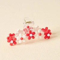 Daisy Claw Clip - Red