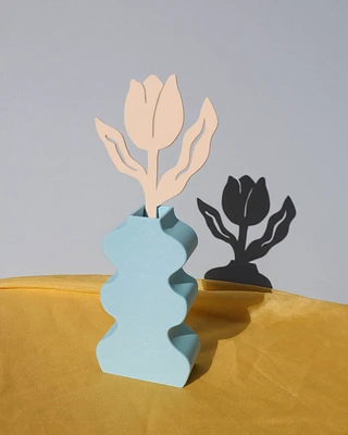 Wiggle Vase - Aqua