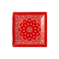 Red Bandana Paper Plates - 8 Ct.