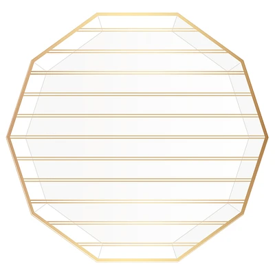 Gold Stripe Dinner Plates - 8 ct.