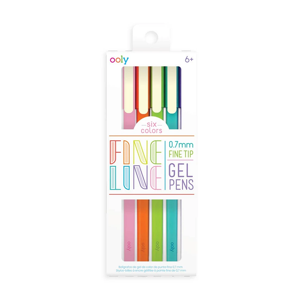 Fine Lines Gel Pens - Set of 6