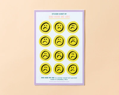 Frowns Vinyl Sticker Sheet