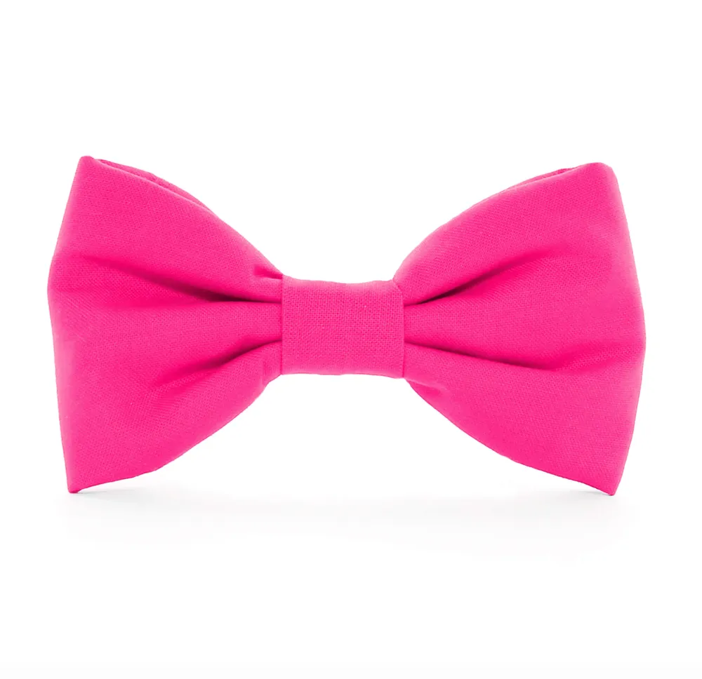 Hot Pink Dog Bow Tie - Standard