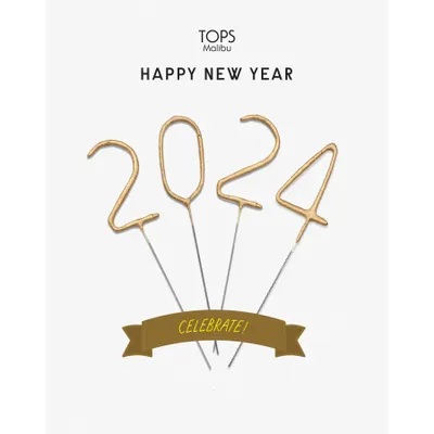 New Year 2024 Mini Gold Sparkler Card