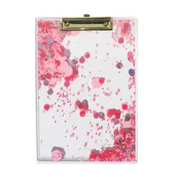 Pink Party Confetti Clear Clipboard