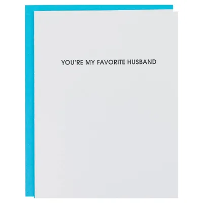 You're My Favorite Husband Letterpress Card