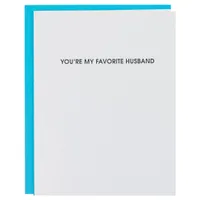 You're My Favorite Husband Letterpress Card