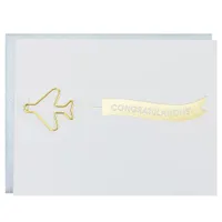 Congratulations Banner Paper Clip Letterpress Card