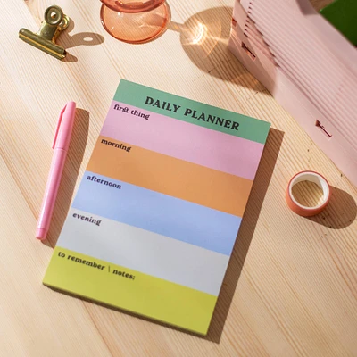 Daily Planner Notepad - Rainbow