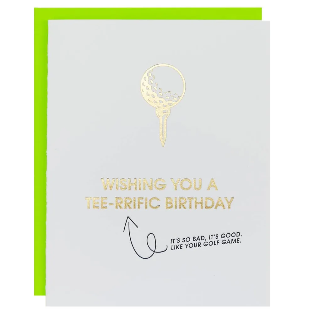 Tee-Rrrific Birthday  - Letterpress Card