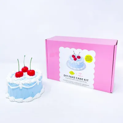 Blue Cherry Fake Cake Craft Kit