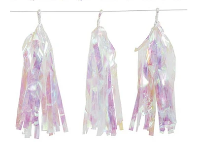 Tissue Paper Tassel - Iridescent
