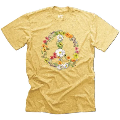 Floral Peace Sign Tee - S