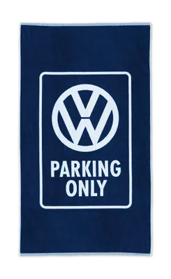 VW Beach Towel - Parking Only/Blue