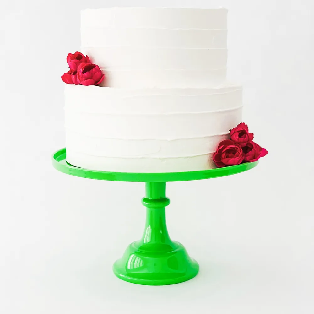 Kelly Green Pedestal Cake Stand