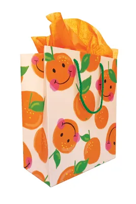 Smiley Orange Gift Bag