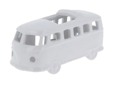 VW T1 BUS TEALIGHT HOLDER CERAMIC (SCALE 1:28)  - WHITE