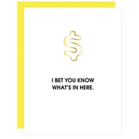 Know What's In Here - Money Paper Clip  Card