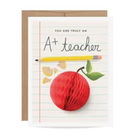 Pop-up A+ - Teacher Card