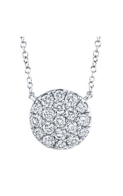 Shy Creation Diamond Pave Circle Necklace SC22004735