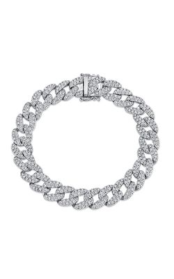 Shy Creation Diamond Pave Link Bracelet SC55010094