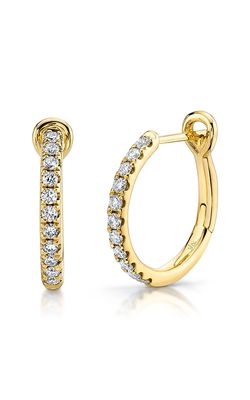 Shy Creation Diamond Hoop Earrings SC22005537