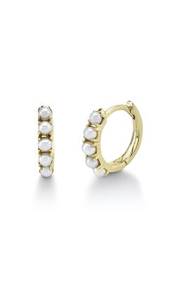 Shy Creation Cultured Pearl Huggie Earrings SC55011457